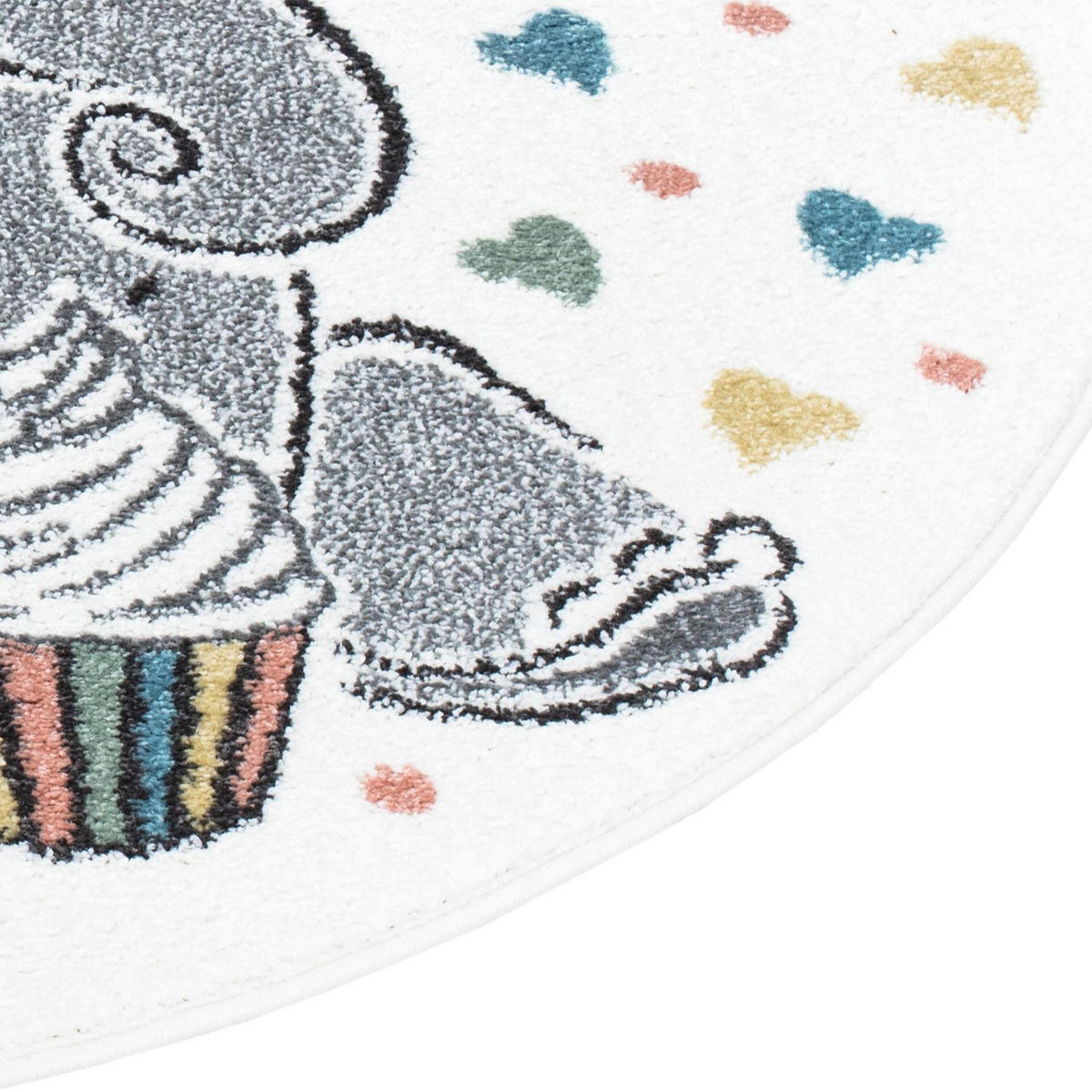 KINDERTEPPICH Anime 896 Creme 120 cm Rund - Multicolor/Creme, Textil (120/120cm) - carpet city
