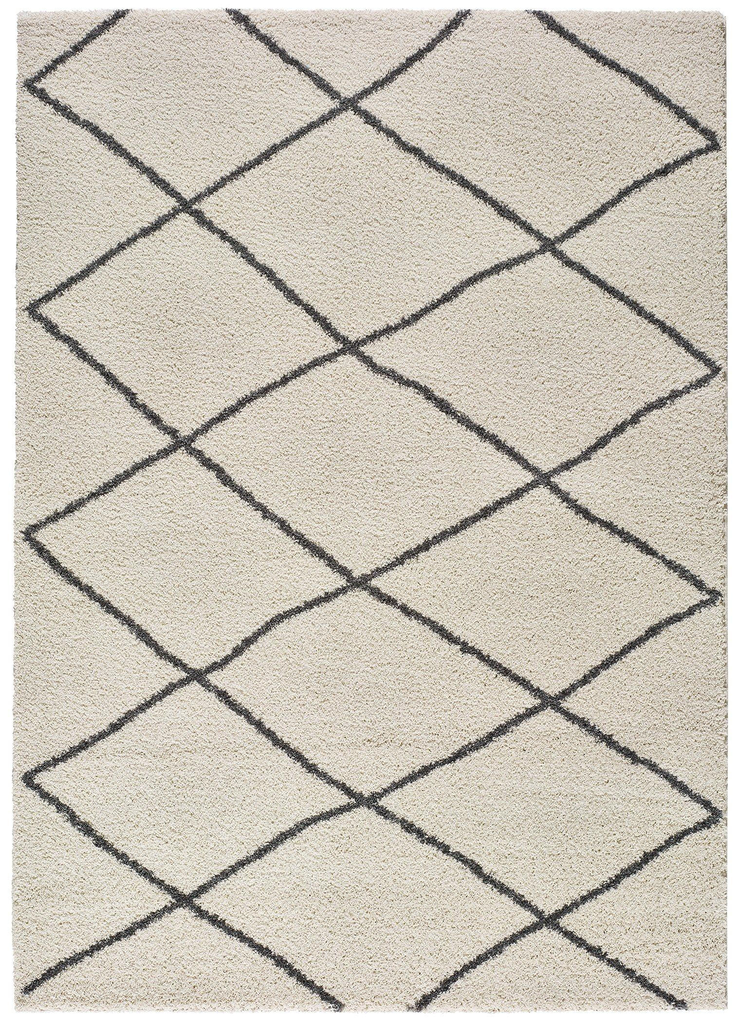 HOCHFLORTEPPICH Weiß Atlas 133/190 cm - Weiß, Naturmaterialien/Textil (133/190cm) - Atticgo