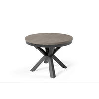 ESSTISCHE NORVIX - Sandfarben/Schwarz, Holzwerkstoff (120/120/76cm) - Meblini