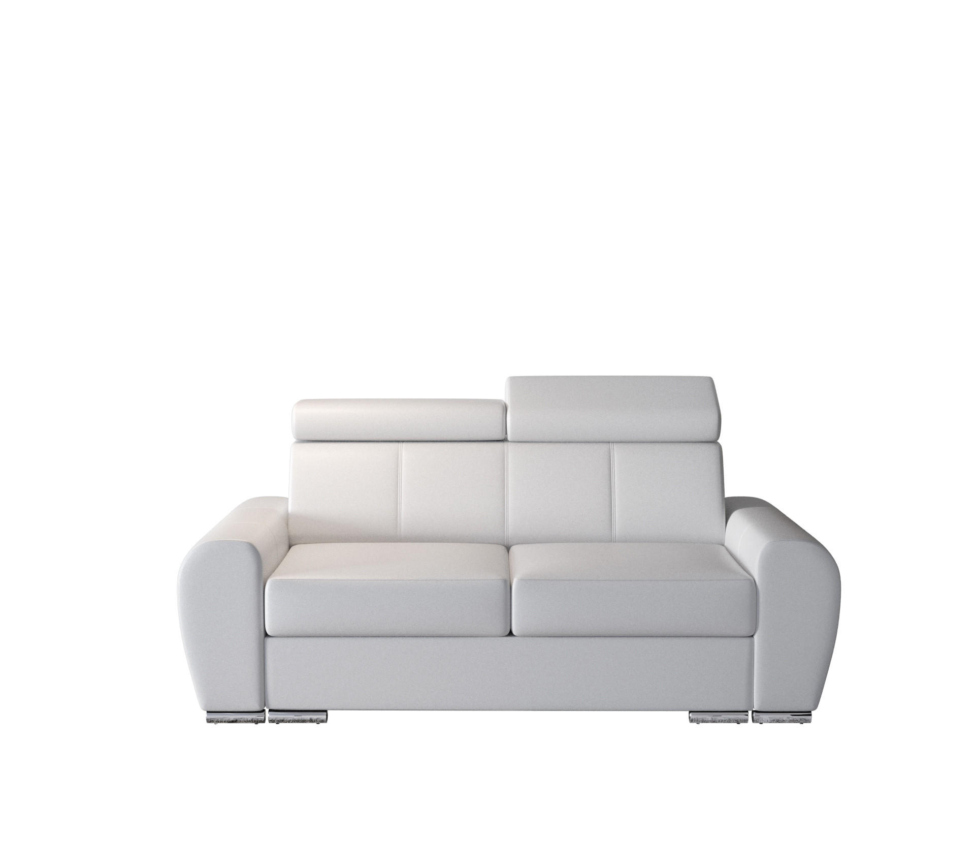 SCHLAFSOFA APOLLO, mit Schlaffunktion und Bettkasten, Farbe: Weiß, Kunstleder - Weiß, Textil (178/96/99cm) - O-Sofa