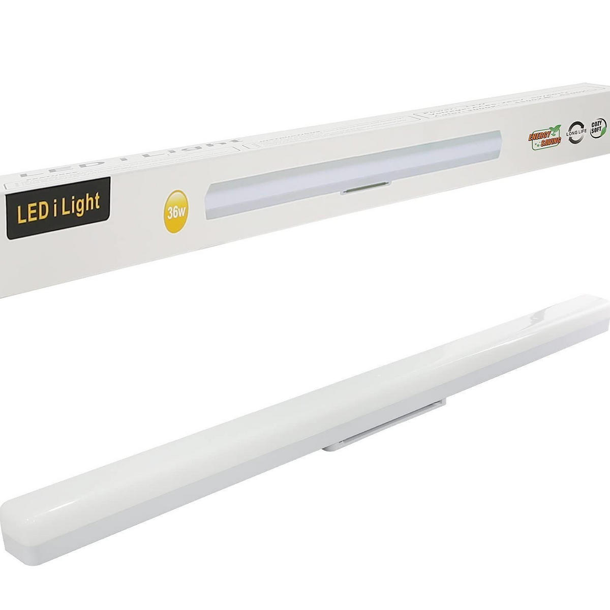 LED-DECKENLEUCHTE Diederich 90/4.5/5 cm - Weiß, Kunststoff (90/4.5/5cm) - Nettlife
