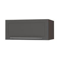 KLAPPHÄNGESCHRANK Kvantum W6B/80 Graphit Matt / Lava Matt 80 / 59 / 36cm - Dunkelgrau/Graphitfarben, Holz/Holzwerkstoff (80/36/59cm) - Feldmann-Wohnen