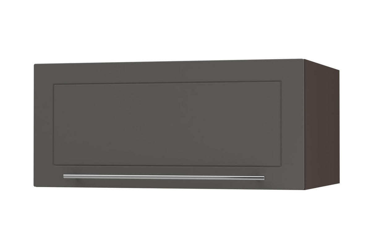 KLAPPHÄNGESCHRANK Kvantum W6B/80 Graphit Matt / Lava Matt 80 / 59 / 36cm - Dunkelgrau/Graphitfarben, Holz/Holzwerkstoff (80/36/59cm) - Feldmann-Wohnen