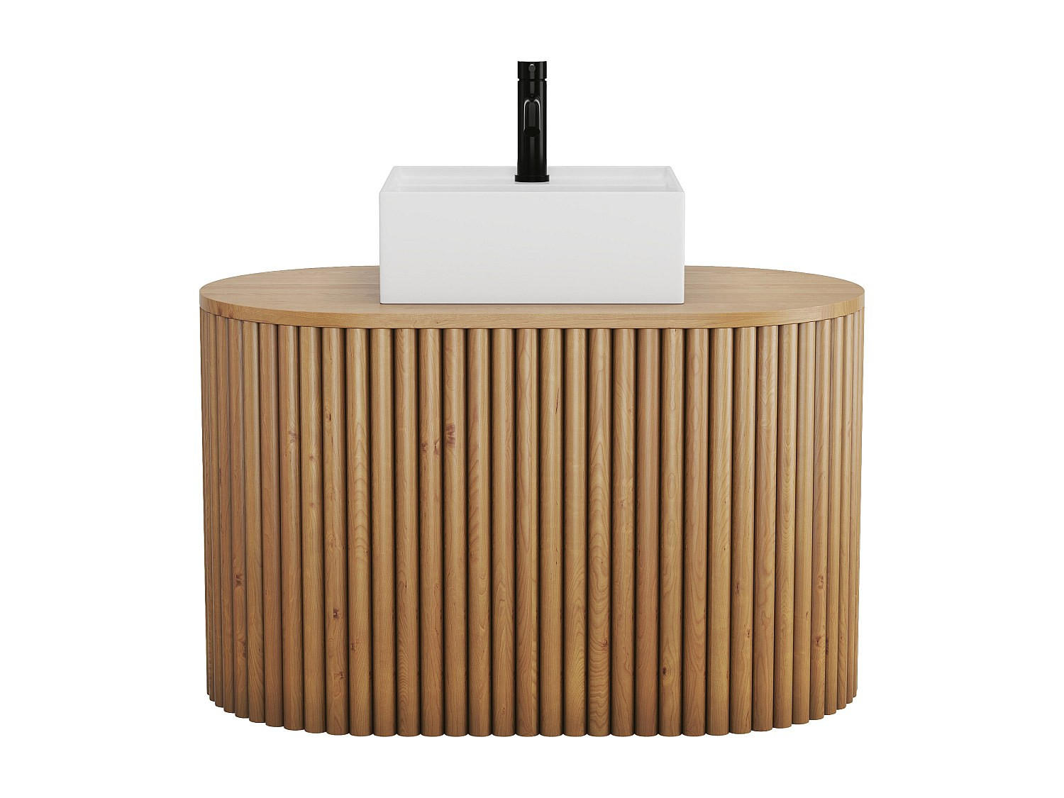 EINZELWASCHTISCH - 90 cm x 50 cm - Holz, Platte - Naturfarben Hell - TOWARI - Naturfarben, Holz (90/56/50cm) - Vente-Unique