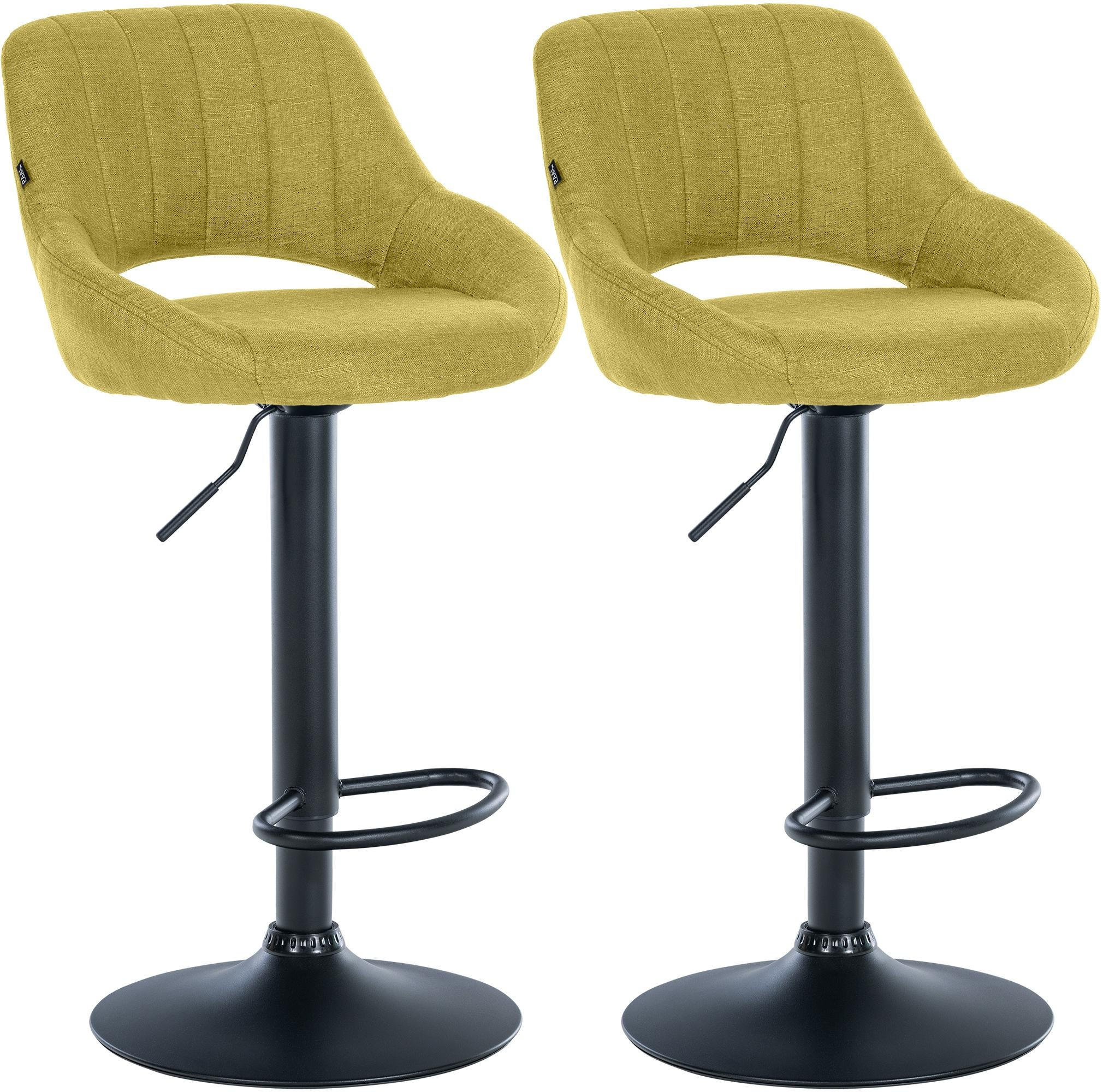 BARHOCKER Milet 2er Set 85x47x48 cm grün - Grün, Textil (47/85/48cm) - furnicato
