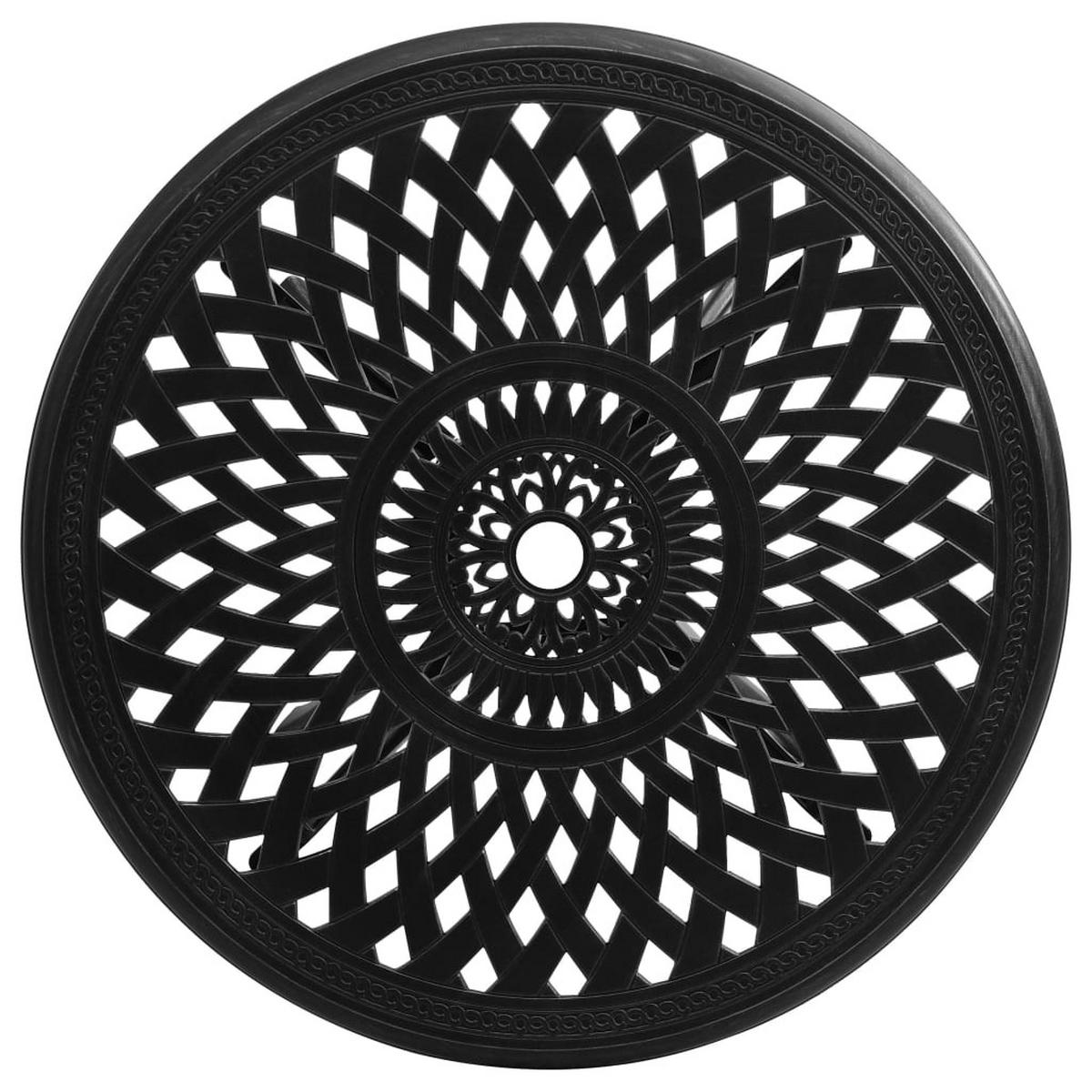 GARTENTISCH Schwarz 78/78/72 Cm Aluminiumguss - Schwarz, Metall (78/78/72cm) - vidaXL