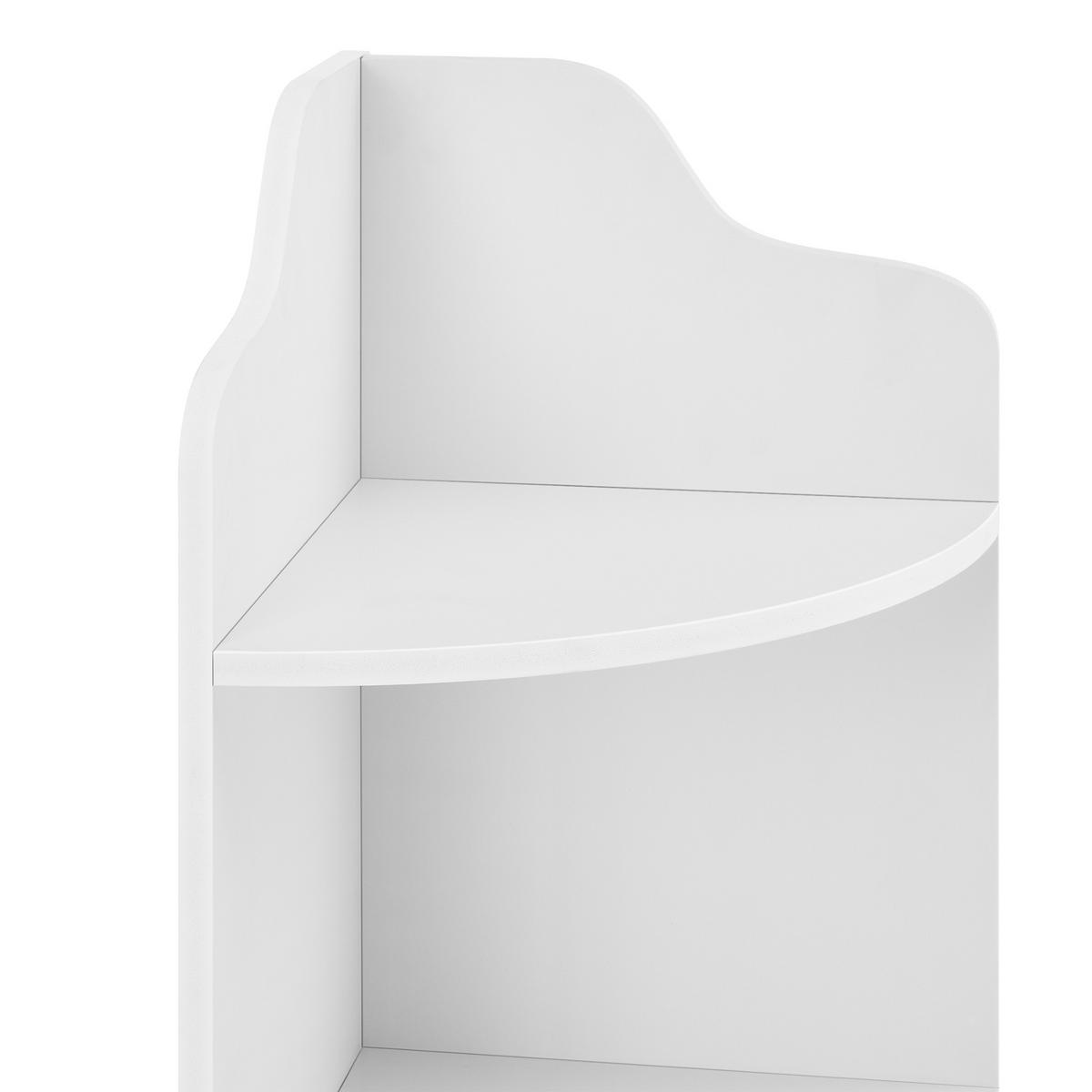 ECKREGAL Bjurholm - Weiß, Kunststoff (28/90/28cm) - [en.casa]