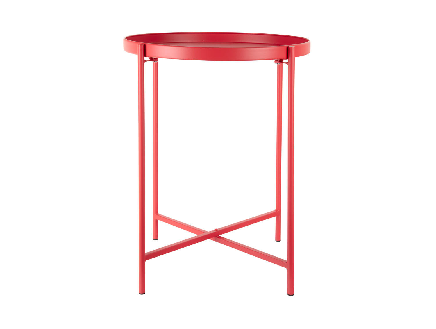 BEISTELLTISCH Meseta Rot 40/40/49 cm - Rot, Metall (40/40/49cm) - Leitmotiv