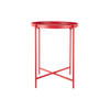 BEISTELLTISCH Meseta Rot 40/40/49 cm - Rot, Metall (40/40/49cm) - Leitmotiv