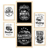 POSTER Set Mit 6 Abenteuer In Rustikale Zitate A3 & A4 Rahmen Aus Hellem Holz - Beige, Papier (29/3cm) - Nacnic