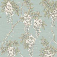 VLIESTAPETE Wisteria Duck Egg - Blau/Grün, Papier/Kunststoff (52/1000cm) - Superfresco Easy