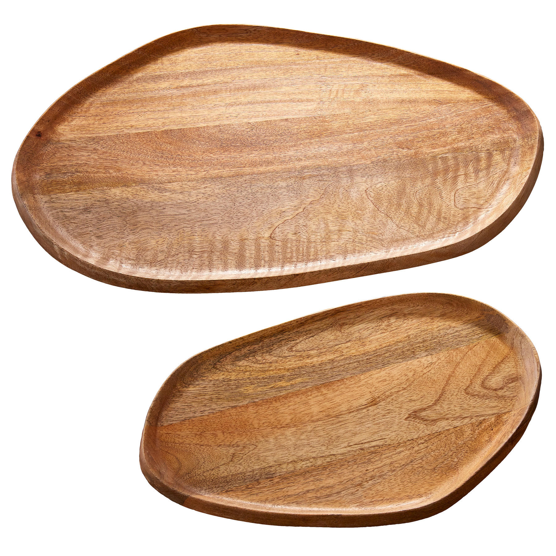 DEKORATION AMAZONAS Mango Natur 56/40 cm 2er Set - Naturfarben, Holz (3cm) - riess-ambiente