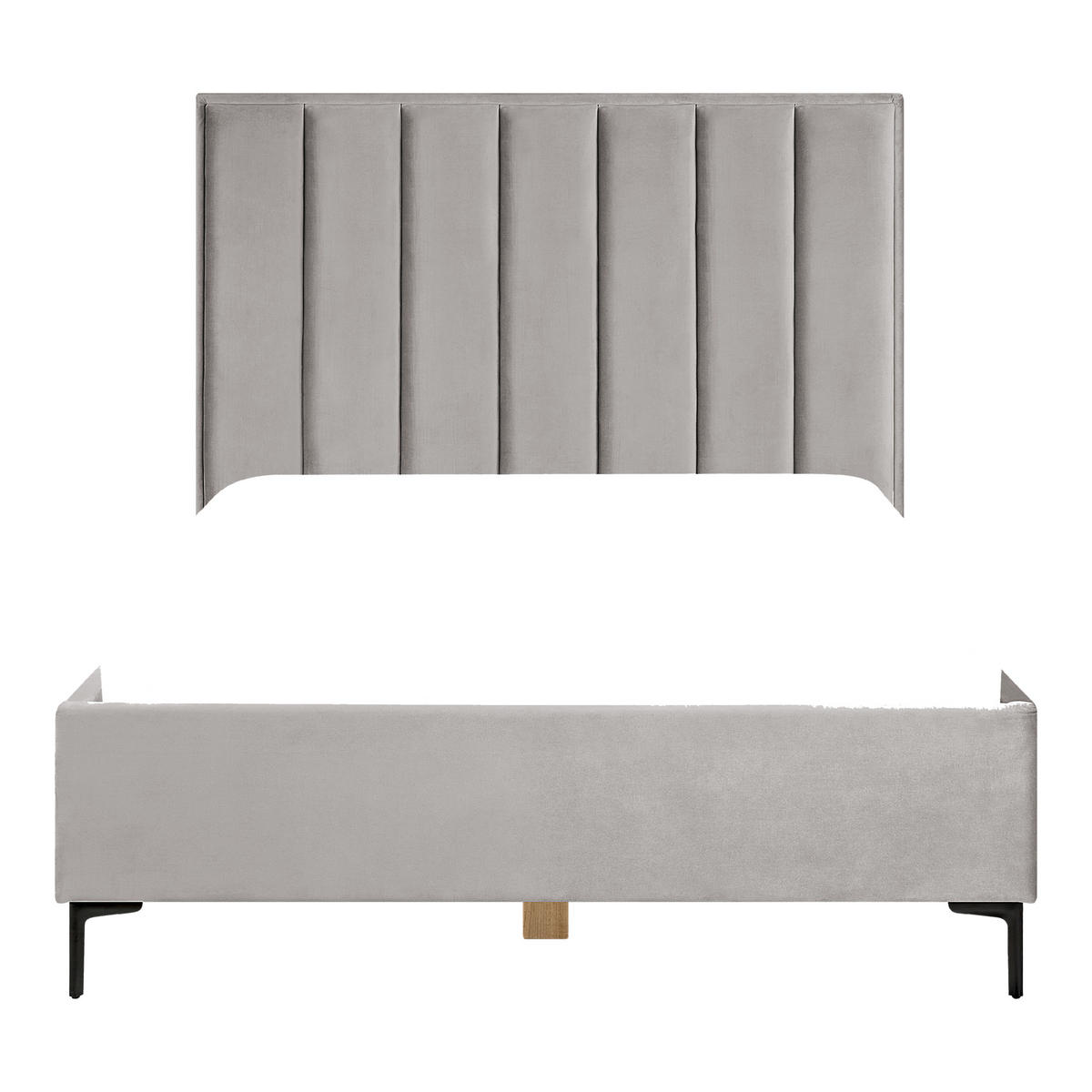 PAT TAPIȚAT 140x200 cm gri Sezanne - gri deschis, material textil (140/200cm) - Beliani