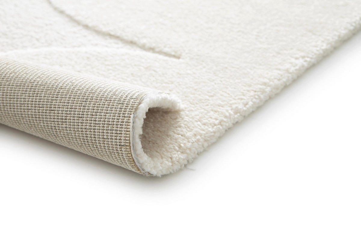 TEPPICH, Weicher mit Reliefmuster weiß - Weiß, Textil (160/230cm) - AFK Living