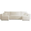 WOHNLANDSCHAFT Scarlo Creme Bouclé-Bezug - Creme/Schwarz, Kunststoff/Textil (312/83/145cm) - Selsey