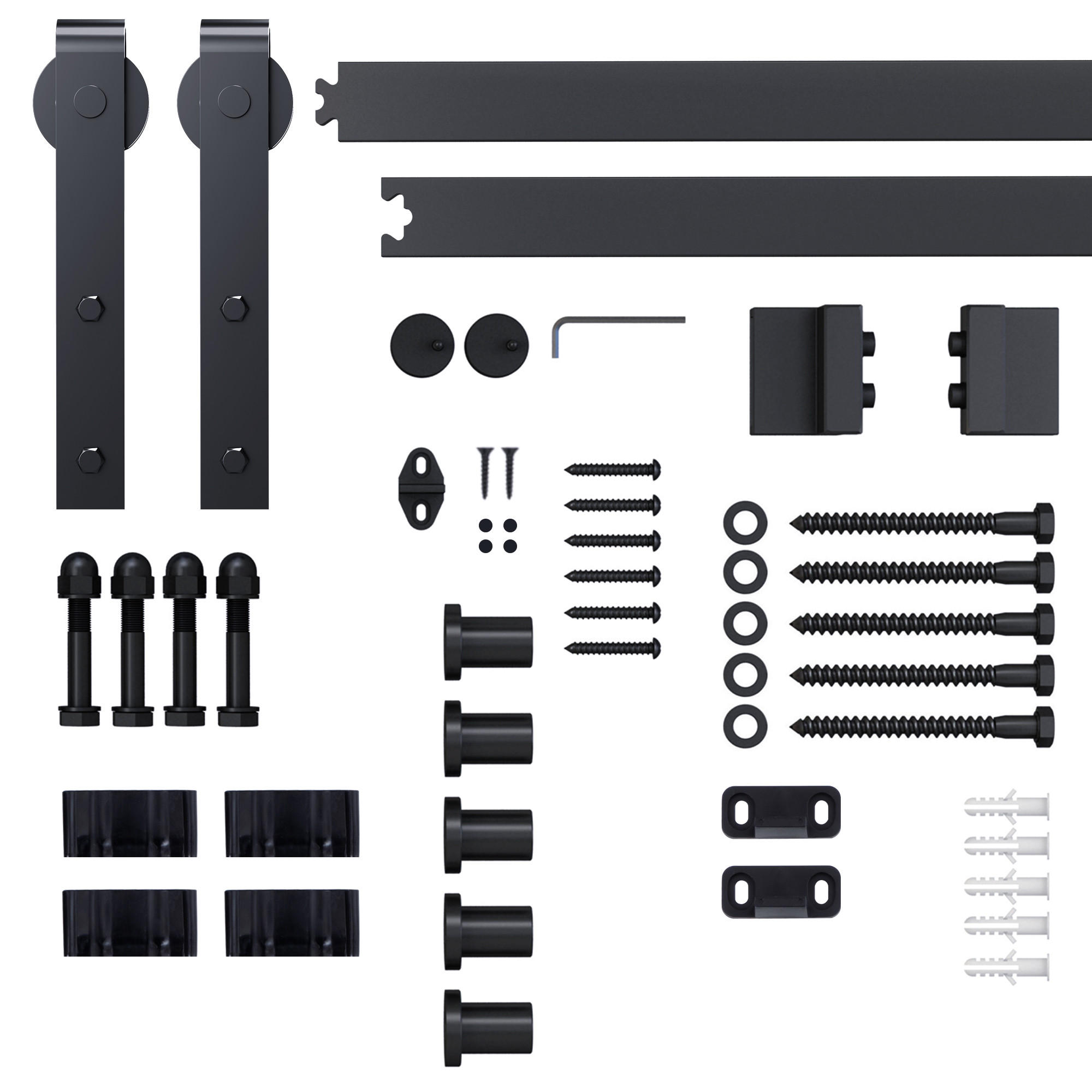 SCHIEBETÜRSYSTEM - Schwarz, Metall (40/0.6/200cm) - HOMCOM