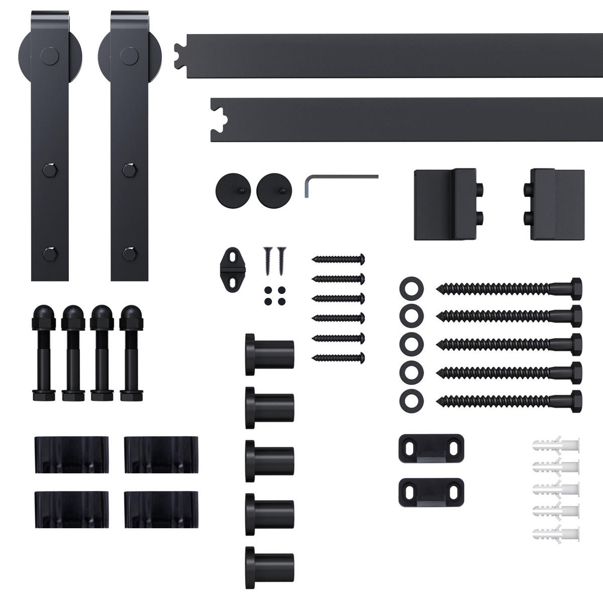 SCHIEBETÜRSYSTEM - Schwarz, Metall (40/0.6/200cm) - HOMCOM