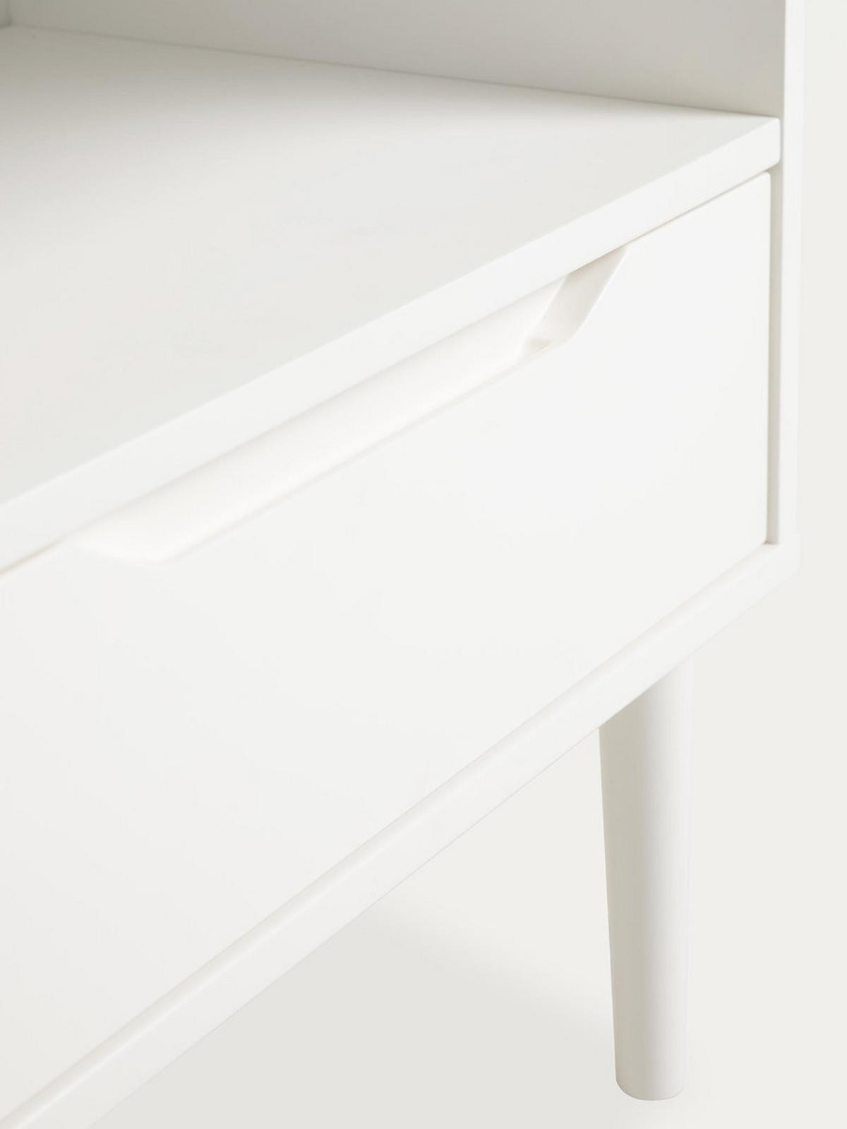 NACHTTISCH Enola Weiß 50 cm x 50 cm - Weiß, Holzwerkstoff (50/50/35cm) - Kenay Home