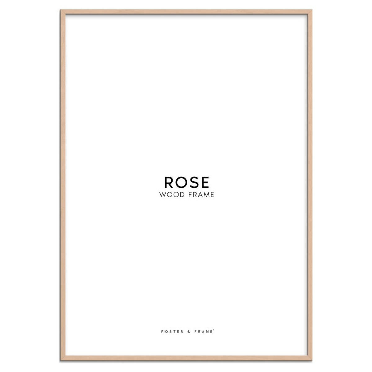 RAHMEN Rosafarbenes Holz Acryl - Rosa, Holz/Papier (40/50/2cm) - Poster&Frame
