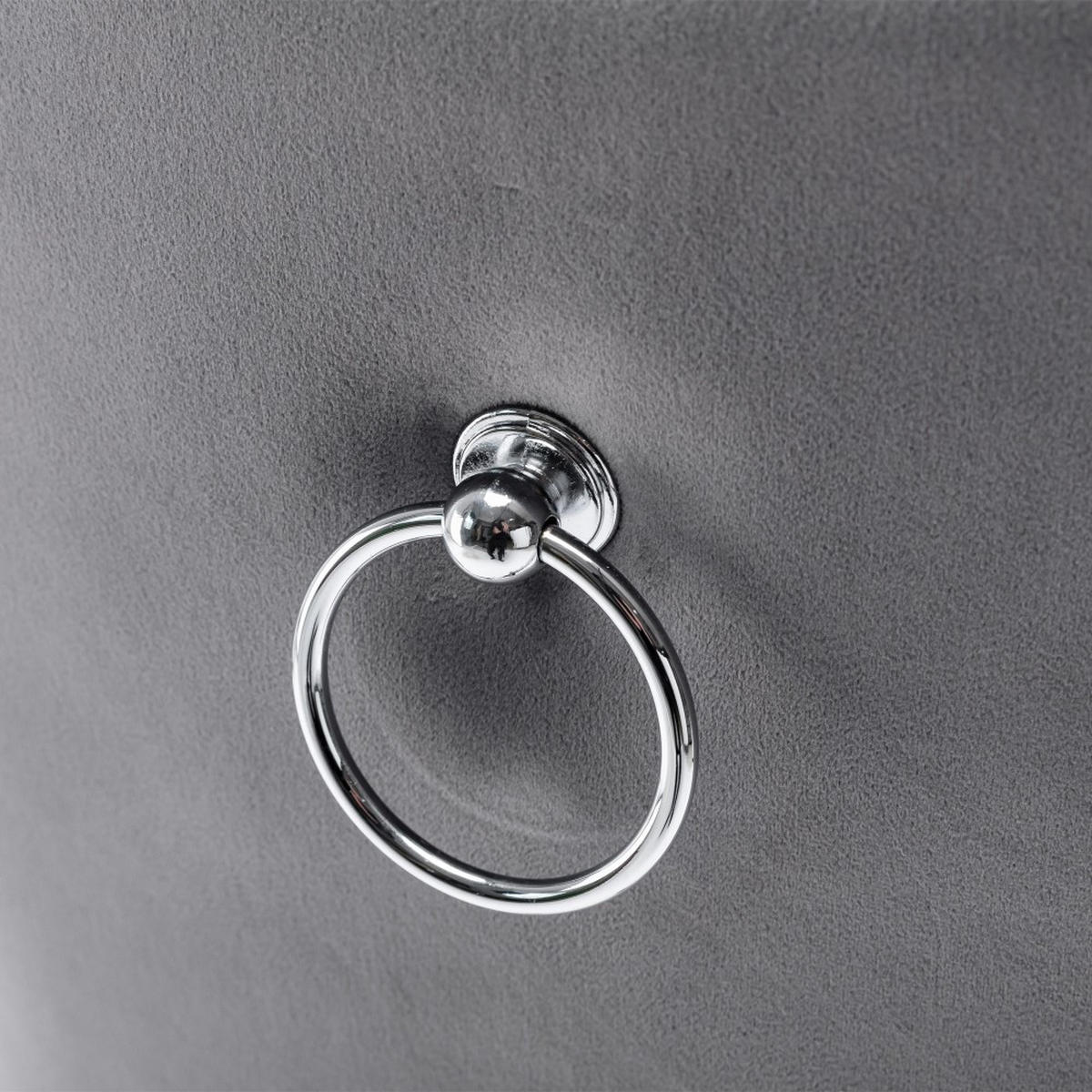 STUHL-SET 4 Stück in Grau Samt - Grau, Textil (51/97/51cm) - KOMHTOM