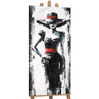 GEMÄLDE Mysteriöser Fremder auf Keilrahmen 115x50 cm - Multicolor, Holz (115/50cm) - YS-art gallery