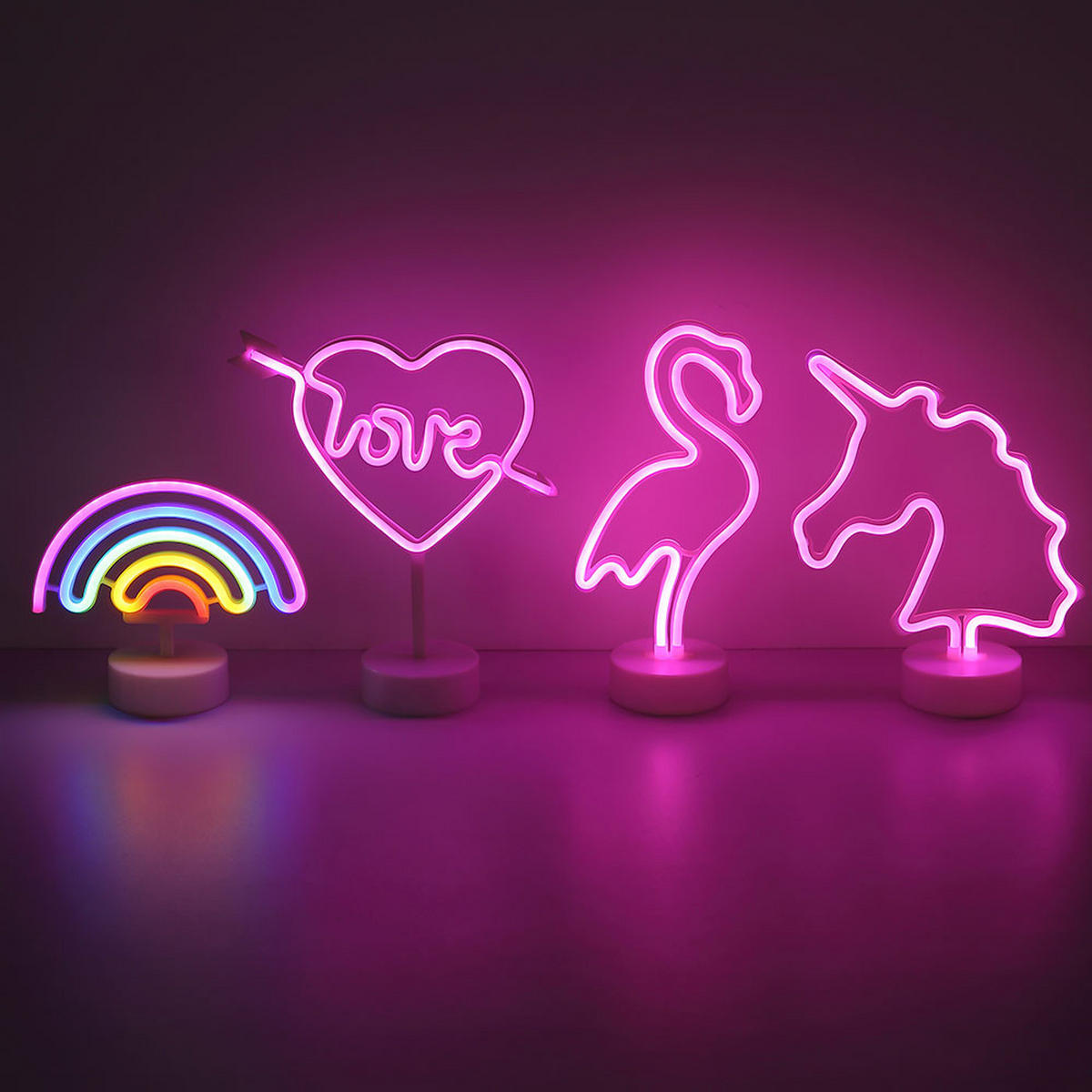 LED TISCHLEUCHTE Pelangi Weiß - Weiß, Kunststoff (22.5/10/19.5cm) - Globo Lighting