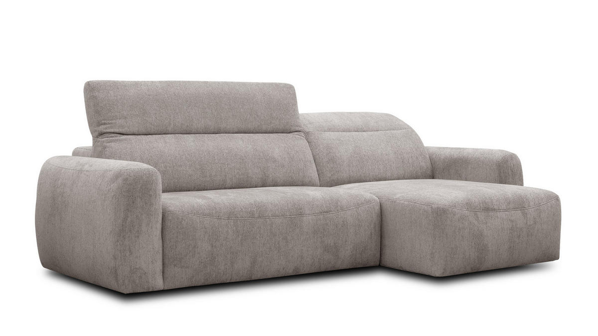 ECKSOFA NERO 4-Sitzer, dunkelbeige - Beige/Schwarz, Holz/Textil (272/81/159cm) - Courtois Laville