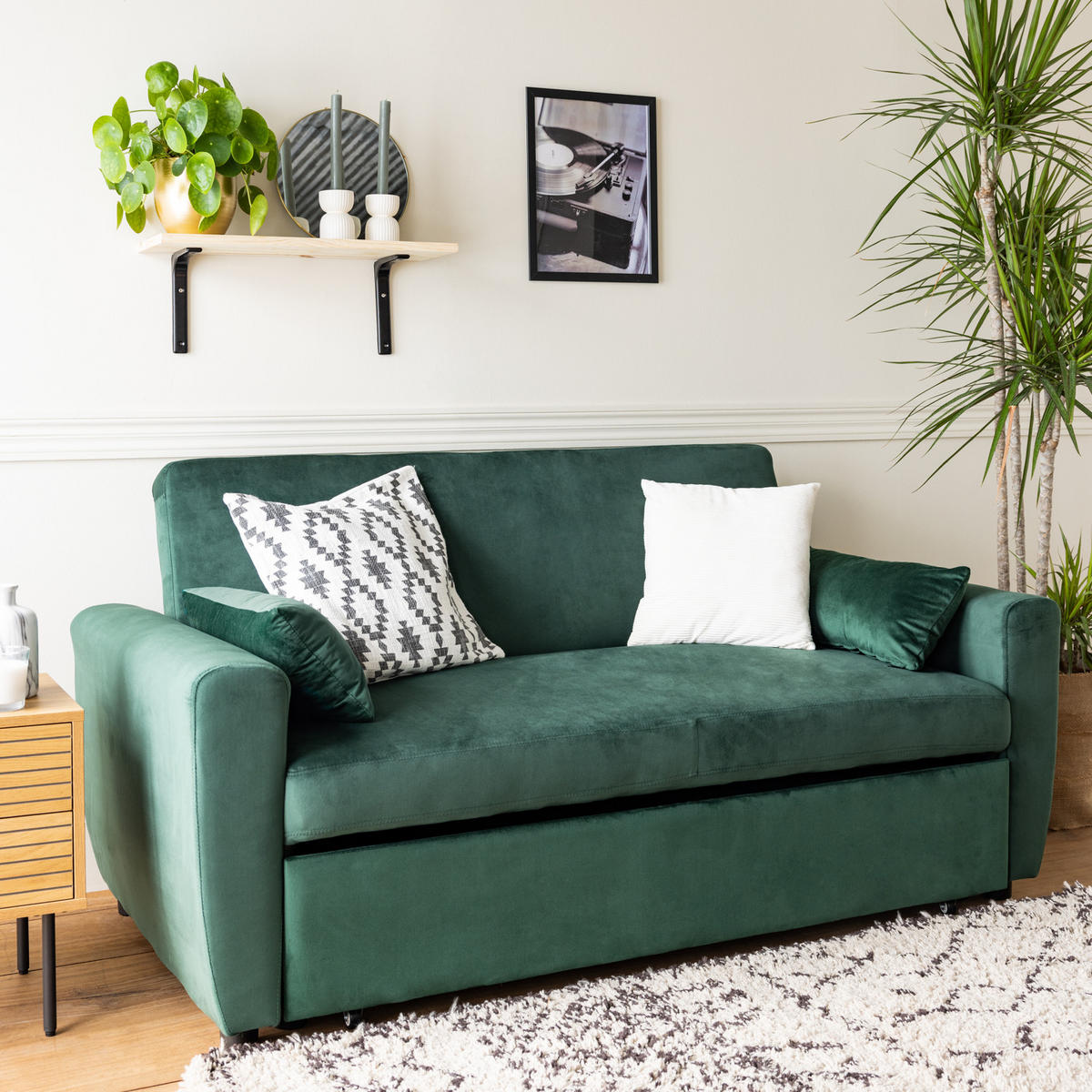 SOFA Matt Grün 2 Plätze - Grün, Textil (93/85/169cm) - Happy Garden