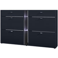 SCHUHSCHRANK Today Fronten in Schwarz matt - Schwarz, Holzwerkstoff (155.5/95/28cm) - Vladon