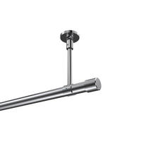 GARDINENSTANGEN-SET Sonette Santo 400 cm (geteilt in 2 x 200 cm), 1-läufig, 20 mm Ø Chrom - Chromfarben, Metall (400cm) - INTERDECO