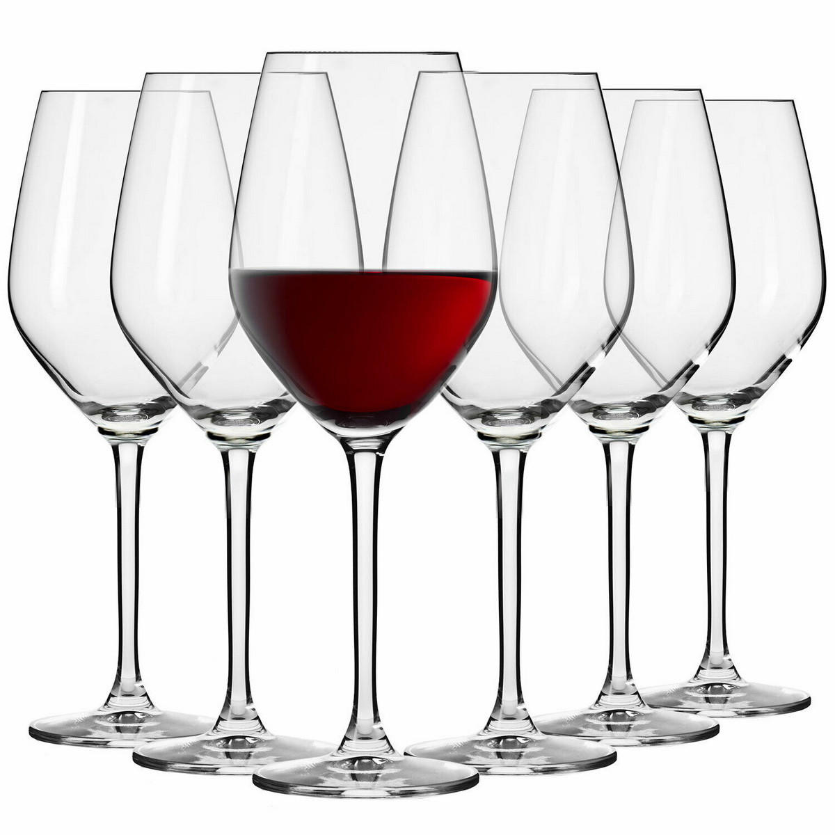 ROTWEINGLÄSER 6er-Set 460 ML - Transparent, Glas (0.3L) - Krosno Glass