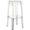BARHOCKER Kunststoff transparent - Eukalyptusholzfarben/Transparent, Kunststoff (36/75/36cm) - CLP