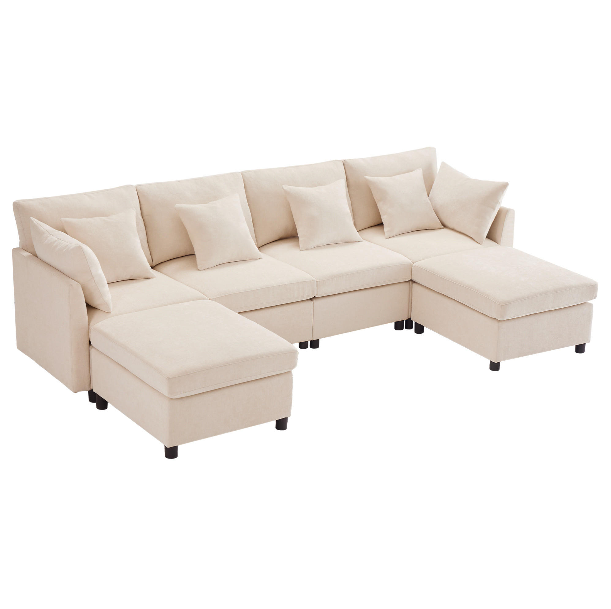 Meubliv Sofa Beige 161x81x278 cm