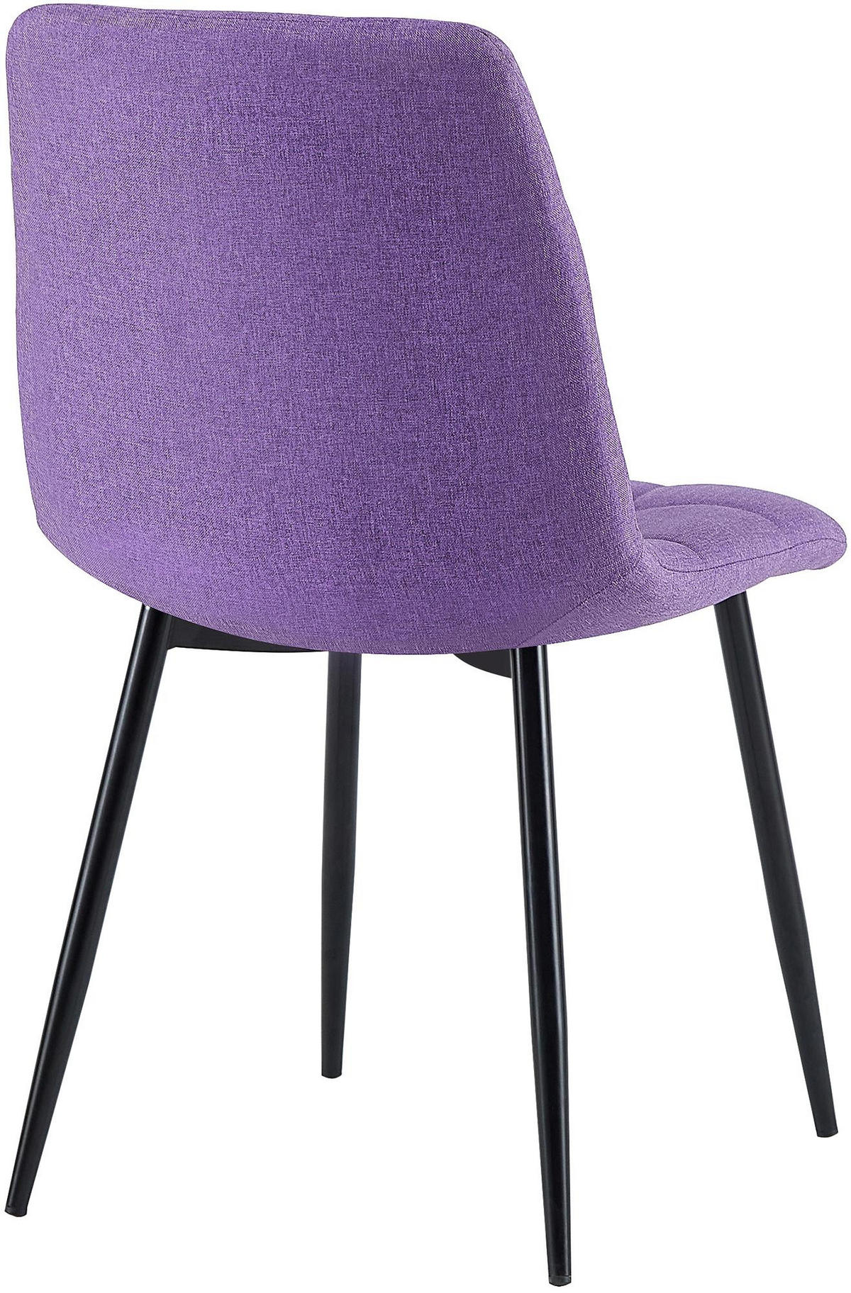 STUHL Stoff Lila - Lila/Schwarz, Textil/Metall (45/84/55cm) - CLP
