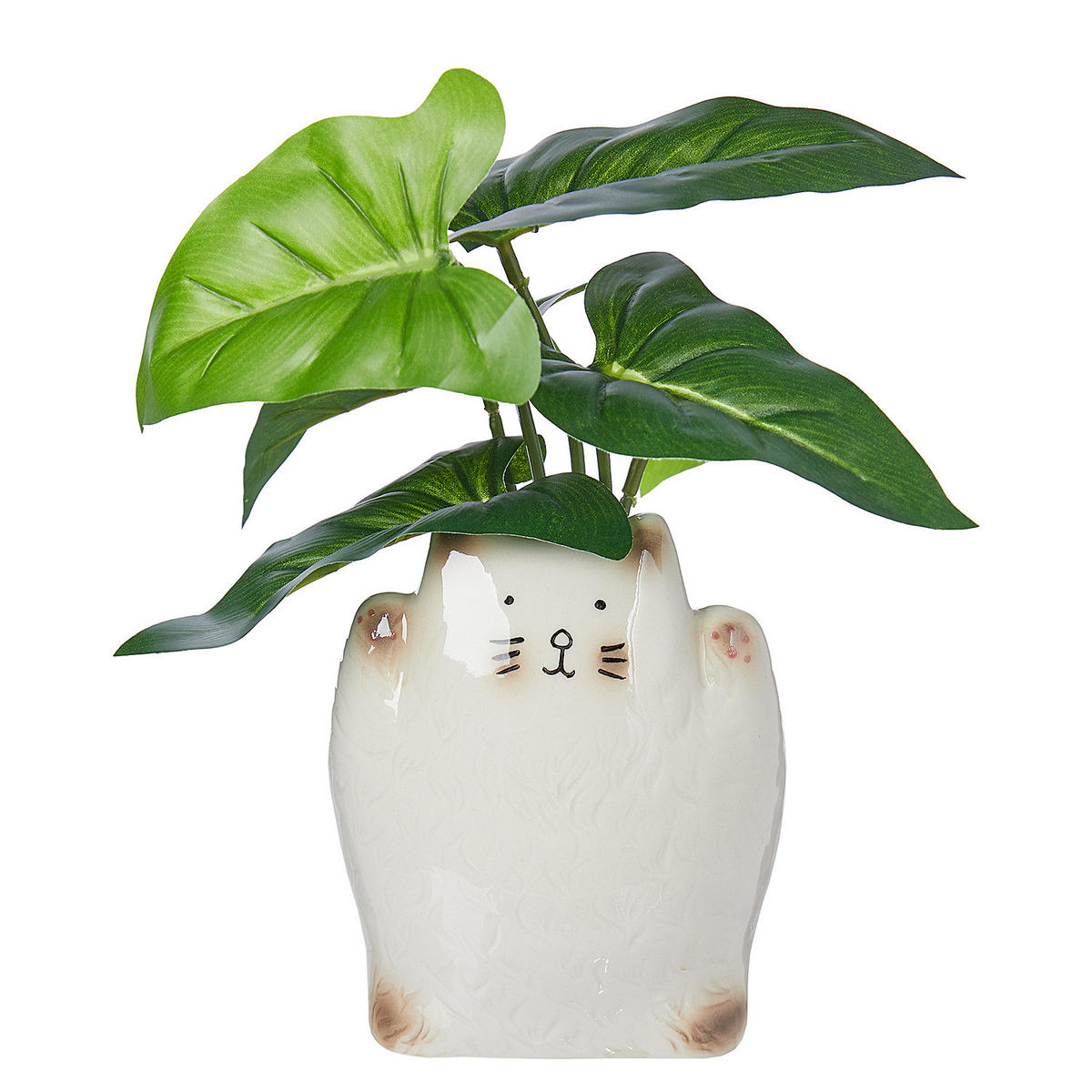 BLUMENÜBERTOPF Kitty - Beige, Keramik (14cm) - Butlers