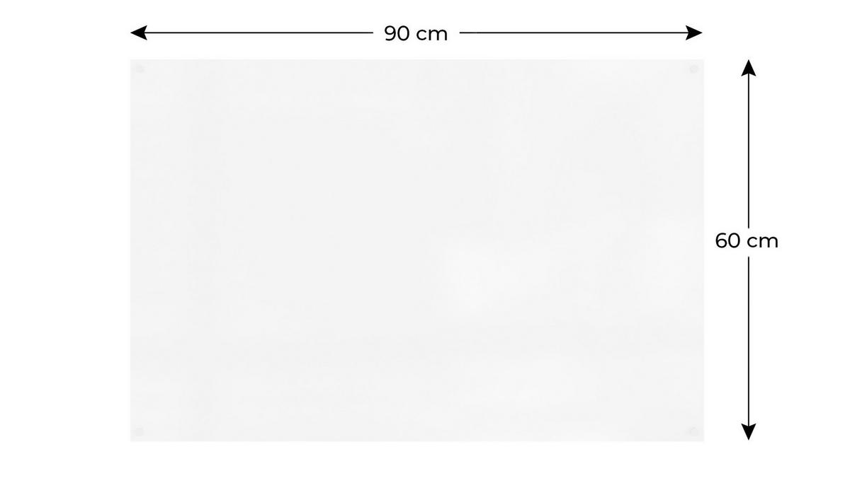 MAGNETPLATTE rahmenloses SLIMboard - Magnetisches trocken abwischbares Whiteboard 90x60 cm - Weiß, Holz (90/60/0.3cm) - ALLboards