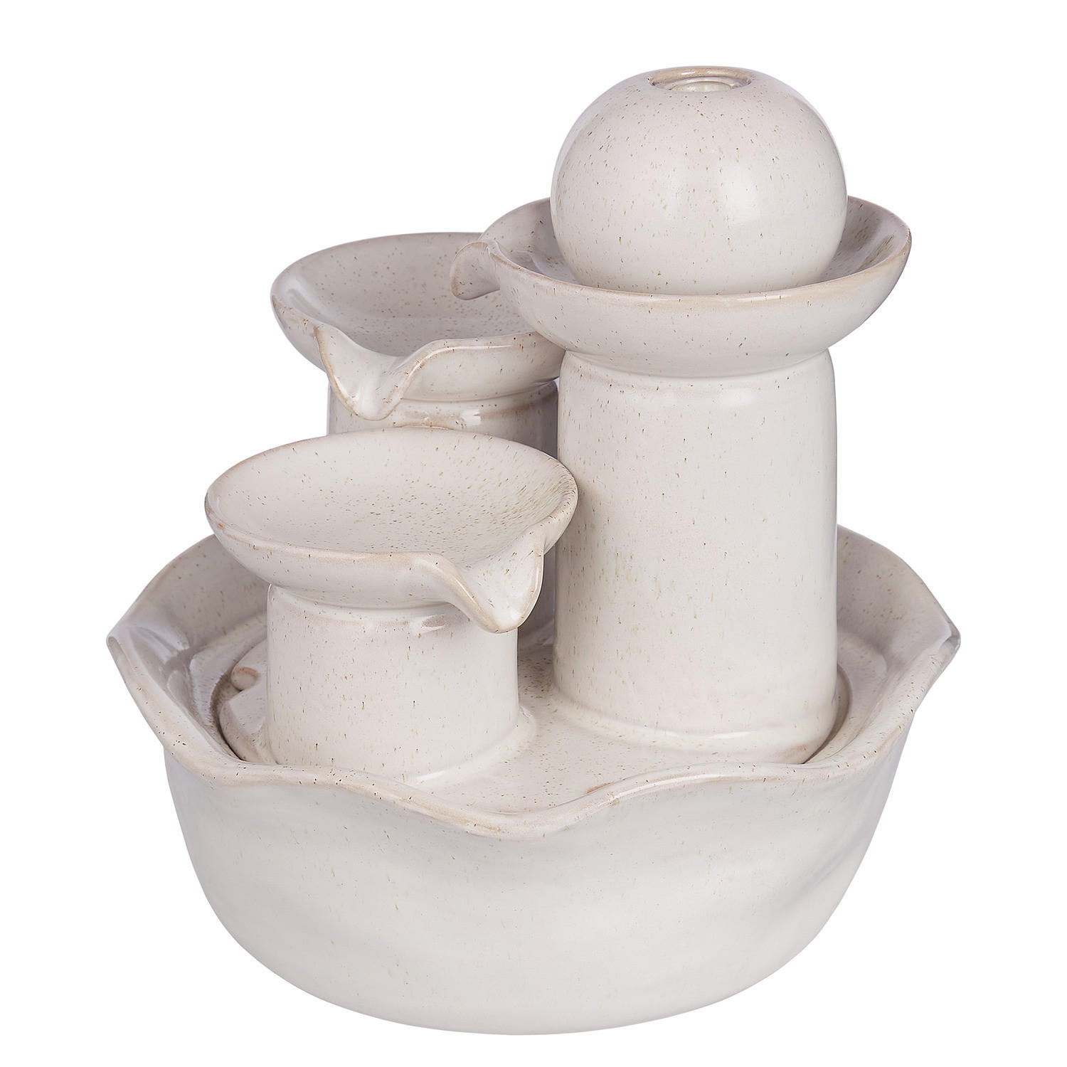 TISCHBRUNNEN Balance - Beige, Keramik (21/24/21cm) - Butlers