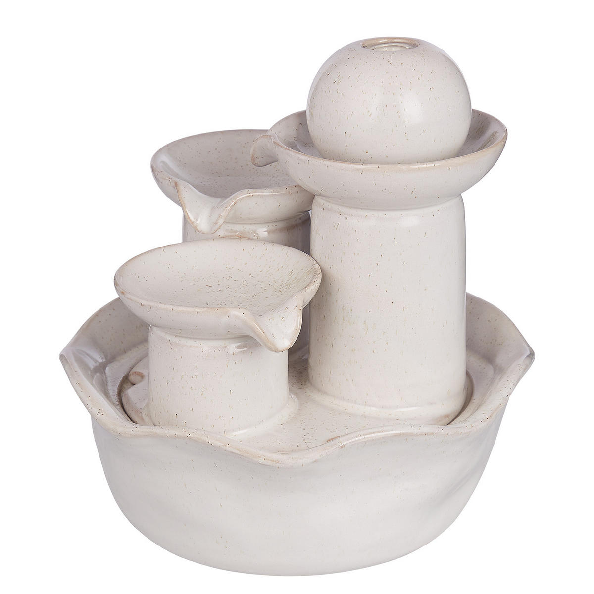 TISCHBRUNNEN Balance - Beige, Keramik (21/24/21cm) - Butlers