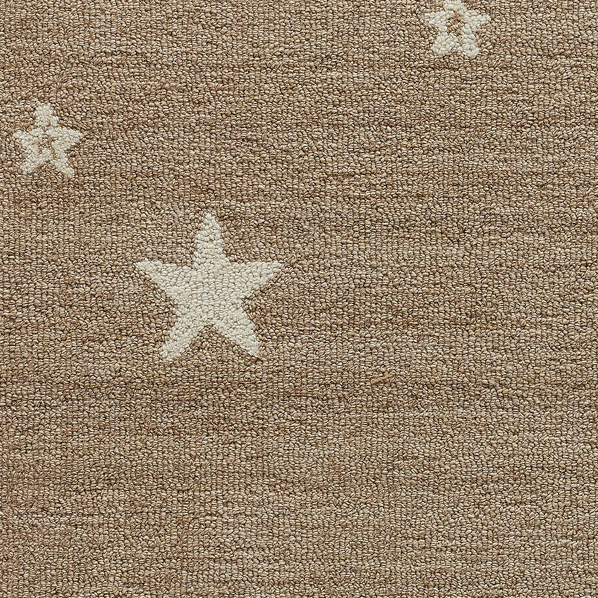 Thumbnail - Natur Pur Handtuftteppich, Sand, Textil, Stern/Sternzeichen, Rechteckig, 140x200 cm, Care & Fair, antistatisch, Teppiche...