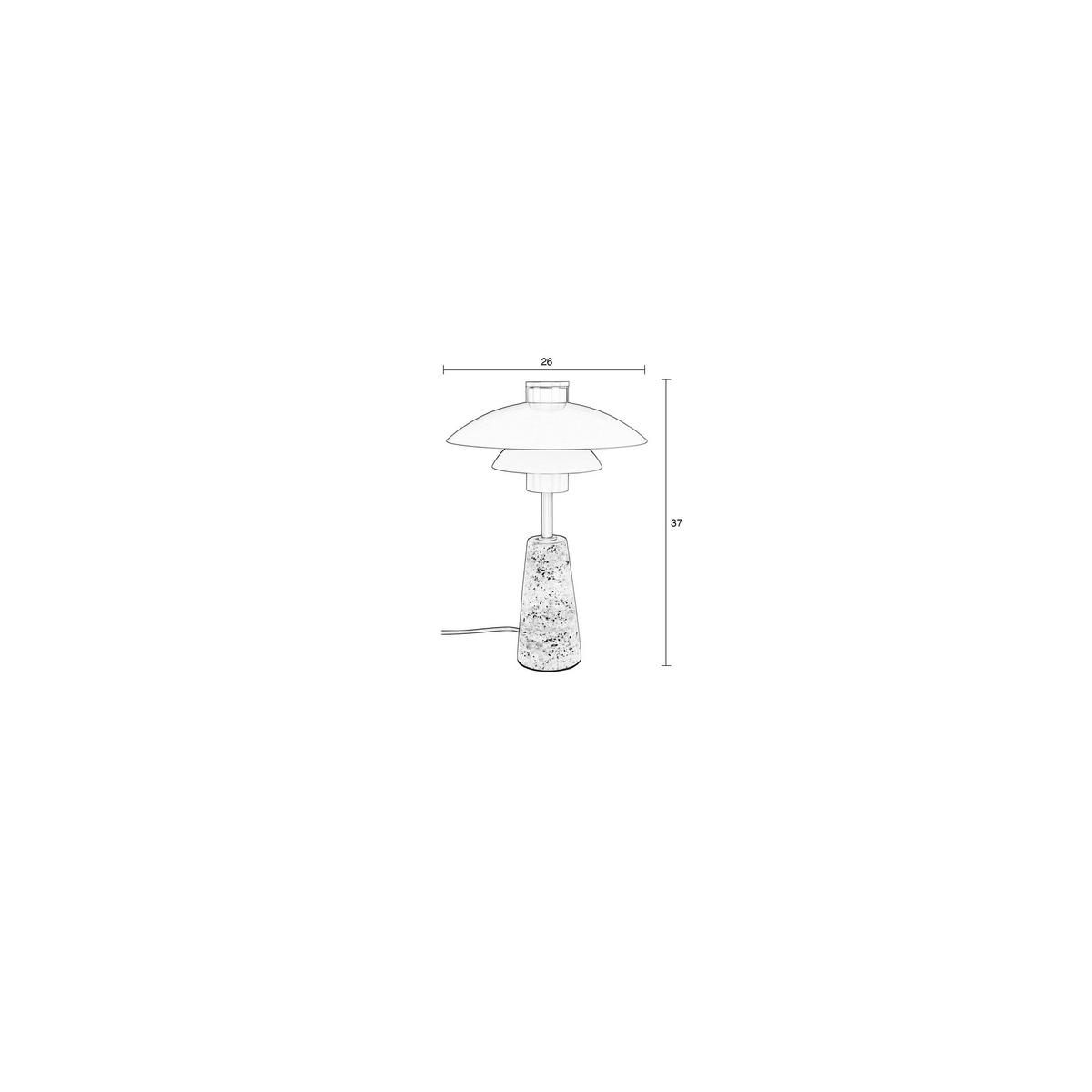 TISCHLAMPE Cole Beige - Beige, Stein (26/26/37cm) - Zuiver