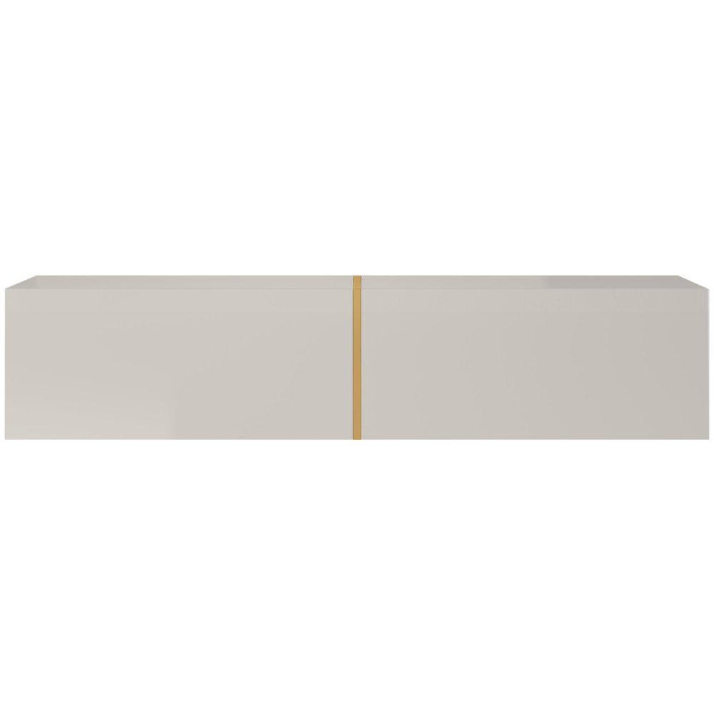 TV-HÄNGEBOARD Bisira Greige mit goldenem Einsatz 140 cm - Greige/Goldfarben, Holzwerkstoff (140/30/31.6cm) - Selsey