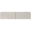 TV-HÄNGEBOARD Bisira Greige mit goldenem Einsatz 140 cm - Greige/Goldfarben, Holzwerkstoff (140/30/31.6cm) - Selsey