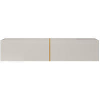 TV-HÄNGEBOARD Bisira Greige mit goldenem Einsatz 140 cm - Greige/Goldfarben, Holzwerkstoff (140/30/31.6cm) - Selsey