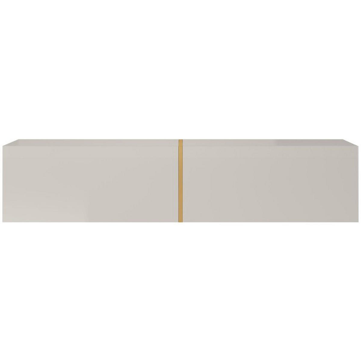 TV-HÄNGEBOARD Bisira Greige mit goldenem Einsatz 140 cm - Greige/Goldfarben, Holzwerkstoff (140/30/31.6cm) - Selsey
