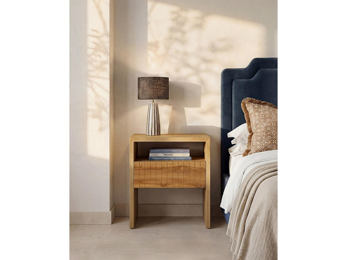 NACHTTISCH - 45 cm x 39 cm - Holz, Platte - Naturfarben Hell - REVUKA - Naturfarben, Holz (45/52/39cm) - Vente-Unique