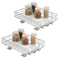 TELESKOP-GEWÜRZREGAL 2er Set, ausziehbar, Metall, Chrom - Silberfarben, Metall (21/8/28cm) - bremermann