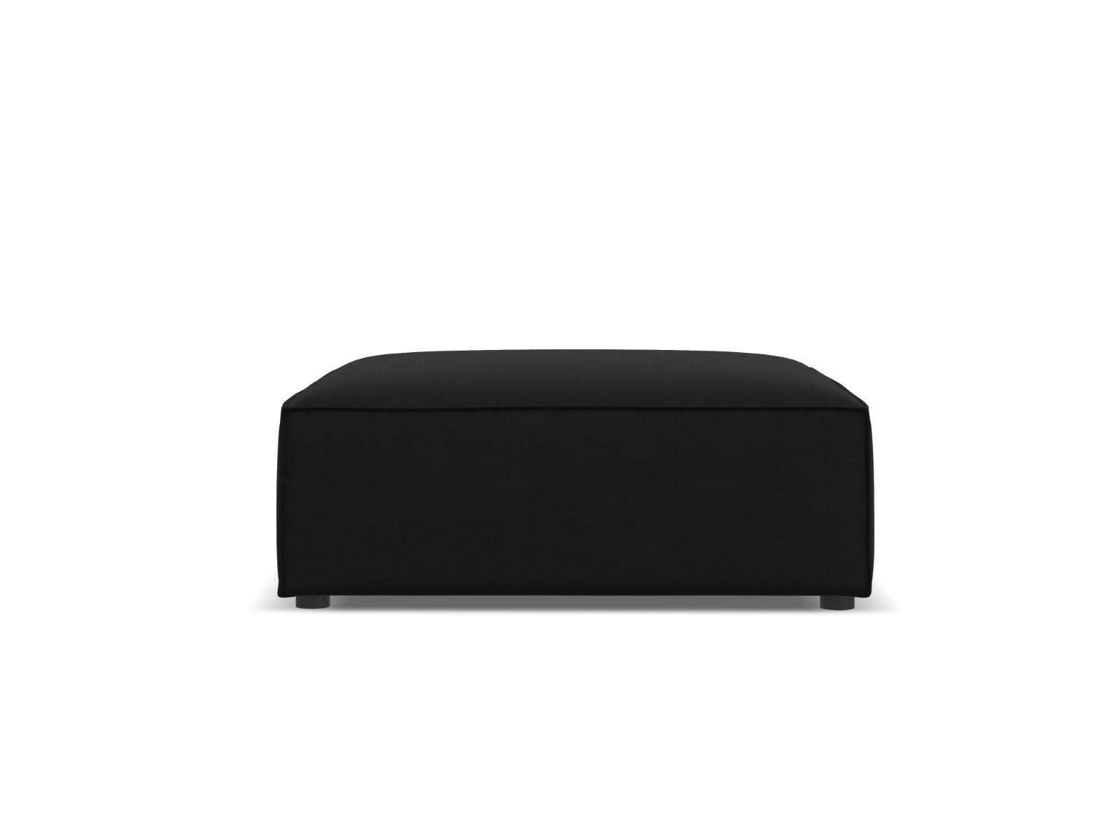 POUF Jodie aus Samt schwarz - Schwarz, Textil (80/40/102cm) - Micadoni