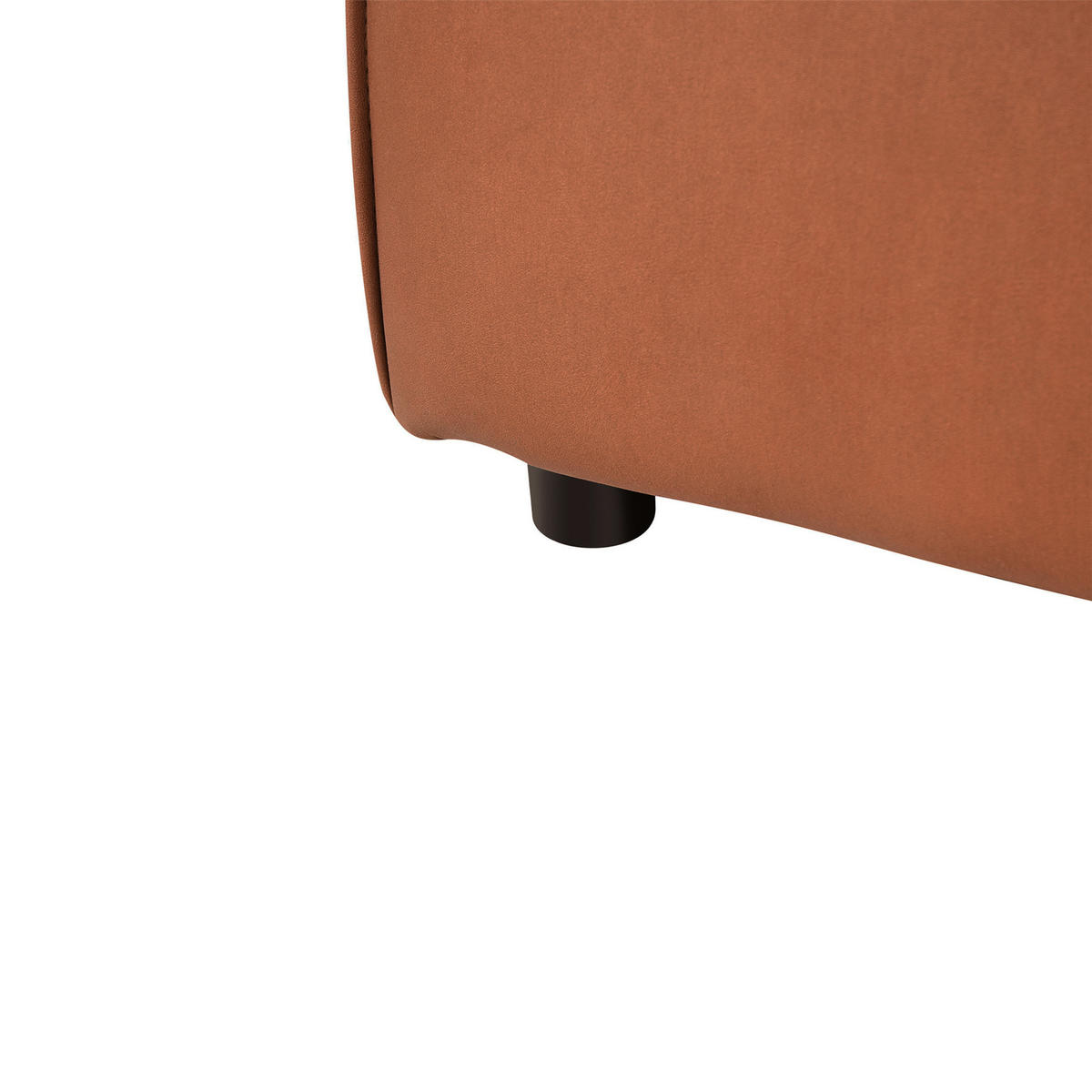 CHAISELONGUE-RECHTSSEITIGE Stoff Goldbraun Brande - Goldfarben, Textil (121/70/184cm) - Beliani