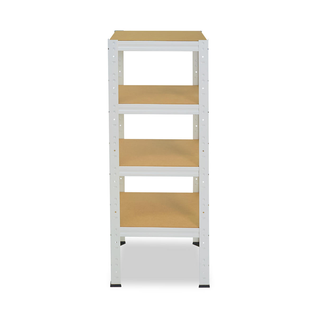 SCHWERLASTREGAL HOME 100x30x30 cm in weiß mit 4 Böden und 175 kg Traglast pro Boden - Creme, Metall (30/100/30cm) - shelfplaza