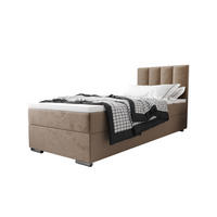 BOXBETT ZILANO 2 mit Matratze H3 und Topper 80x200 Itaka 48 - Cappuccino, Holz/Textil (80/200cm) - Bedante